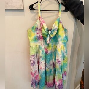 Torrid Mini Poplin Dress w/Tie Front&Pockets-1 of a kind-4x-Like New